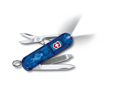 0.6228.T2 pocket knife SWISSLITE, blue translucen