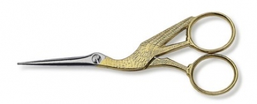 8.1040.14 stork scissors, gold-plated