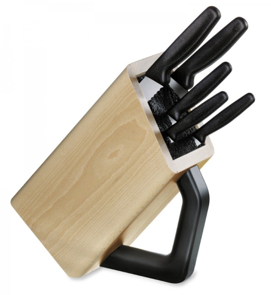 5.1173.5 cutlery block, 5 knives, black